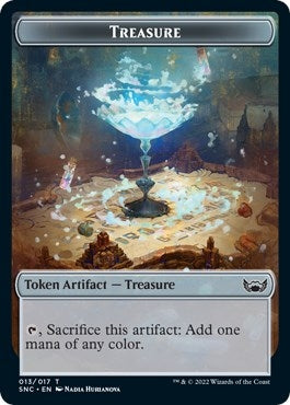 Treasure (013) // Rhino Warrior Double-sided Token (0) [SNC] - MTG Single
