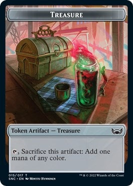 Treasure (015) // Spirit Double-sided Token (0) [SNC] - MTG Single