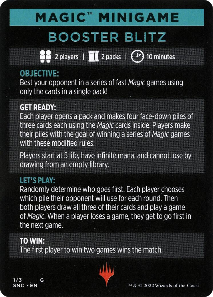 Magic Minigame: Booster Blitz (1) [SNC] - MTG Single