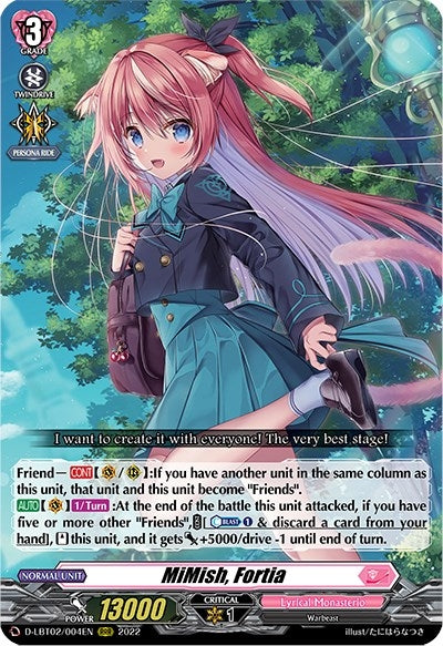 MiMish Fortia (2004) [D-LBT02] - Cardfight Vanguard Single