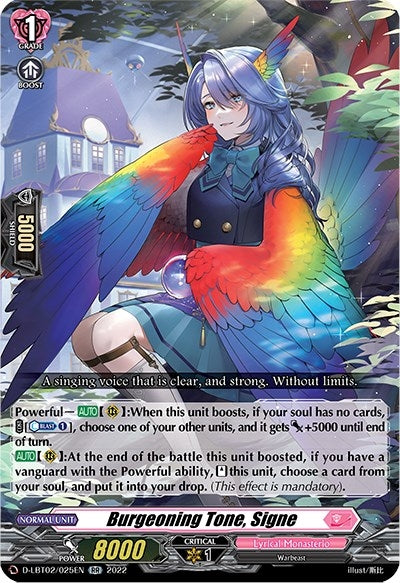 Burgeoning Tone Signe (2025) [D-LBT02] - Cardfight Vanguard Single