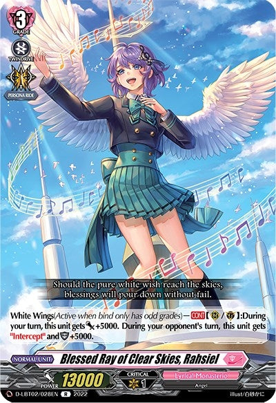 Blessed Ray of Clear Skies Rahsiel (2028) [D-LBT02] - Cardfight Vanguard Single