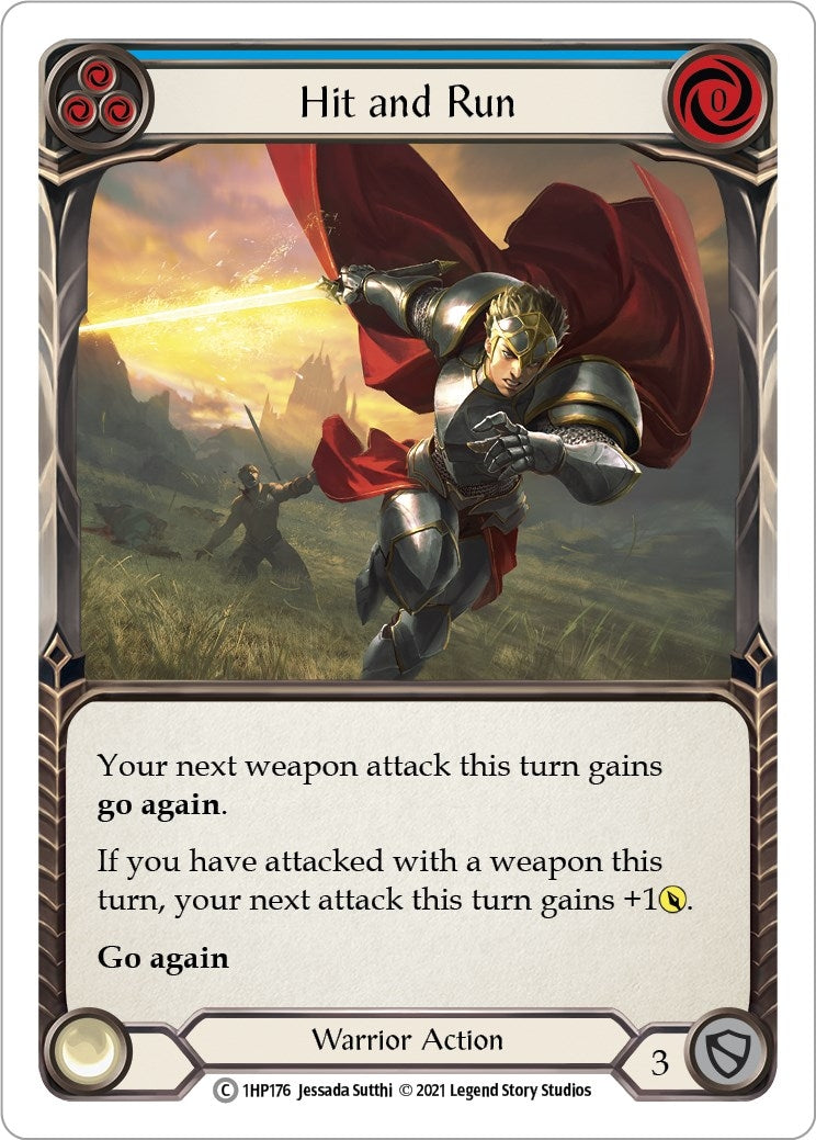 Hit and Run (Blue) (1) [1HP] - Flesh and Blood TCG Single