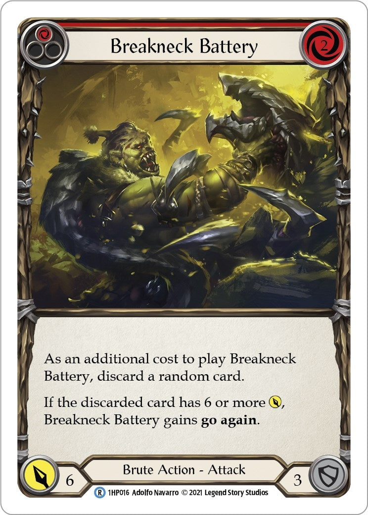 Breakneck Battery (Red) (1) [1HP] - Flesh and Blood TCG Single