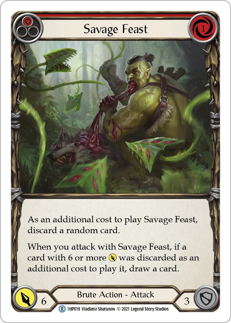 Savage Feast (Red) (1) [1HP] - Flesh and Blood TCG Single