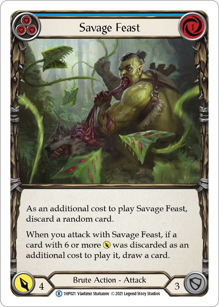 Savage Feast (Blue) (1) [1HP] - Flesh and Blood TCG Single