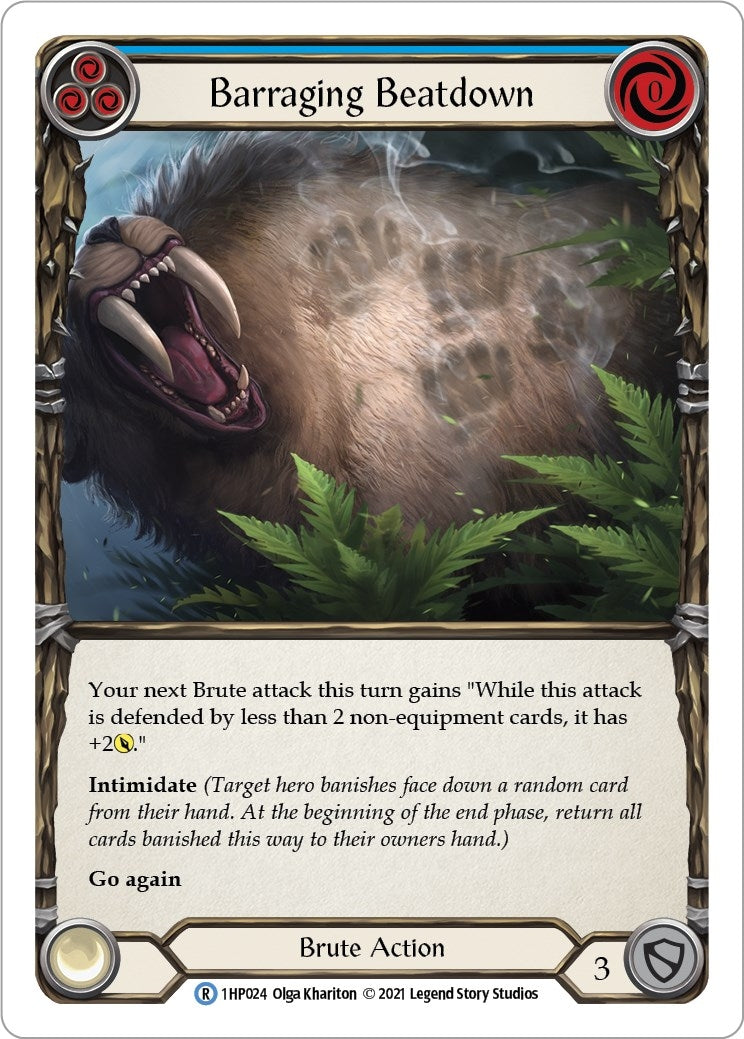 Barraging Beatdown (Blue) (1) [1HP] - Flesh and Blood TCG Single