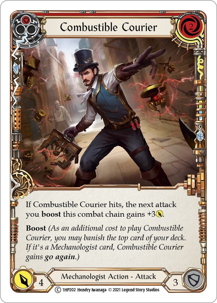 Combustible Courier (Red) (1) [1HP] - Flesh and Blood TCG Single