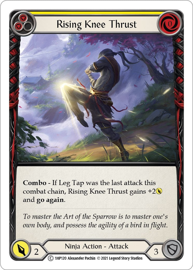 Rising Knee Thrust (Yellow) (1) [1HP] - Flesh and Blood TCG Single