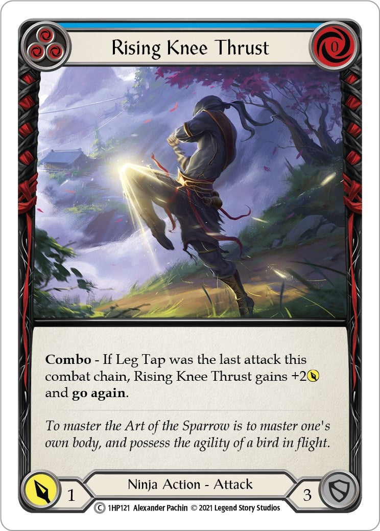 Rising Knee Thrust (Blue) (1) [1HP] - Flesh and Blood TCG Single