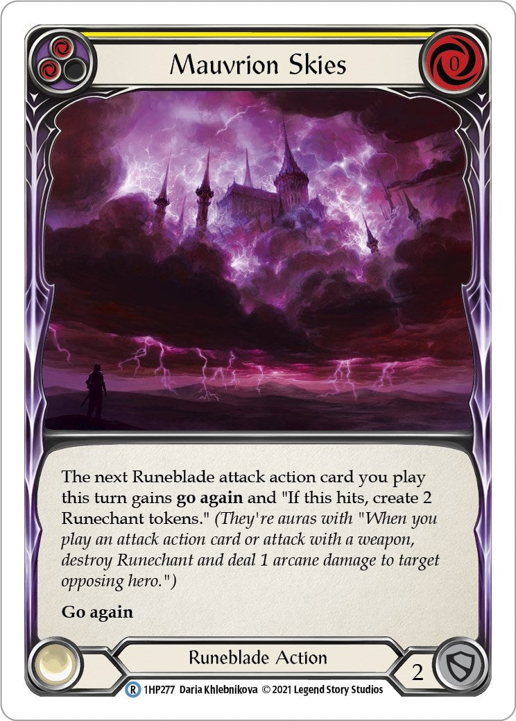 Mauvrion Skies (Yellow) (1) [1HP] - Flesh and Blood TCG Single