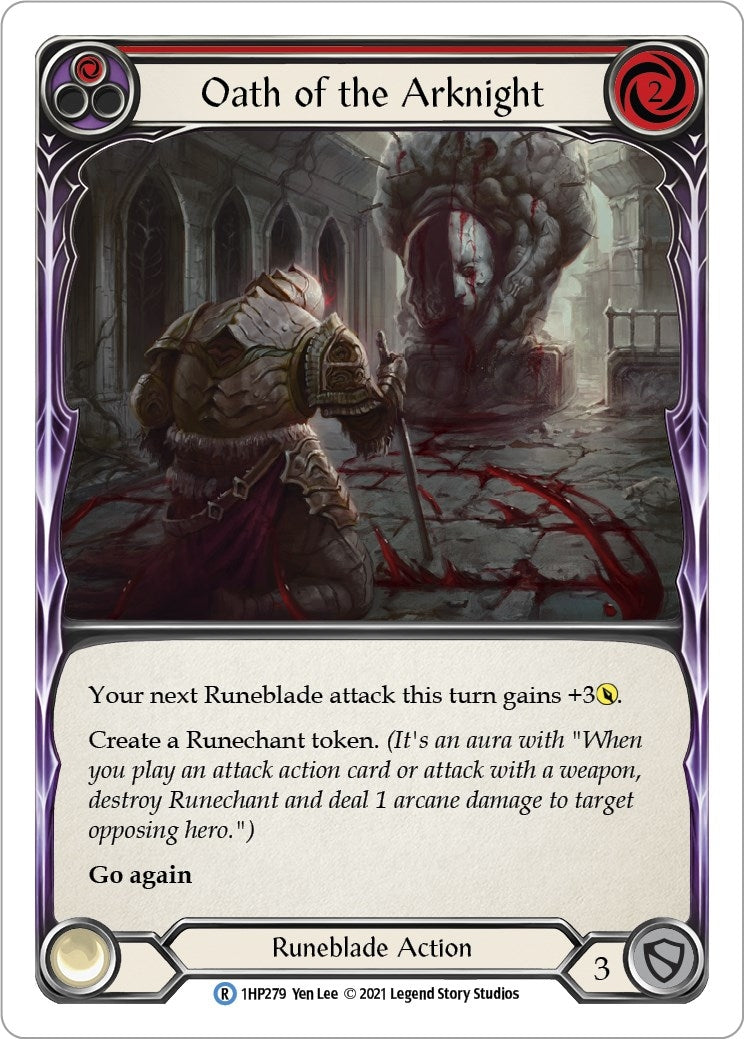 Oath of the Arknight (Red) (1) [1HP] - Flesh and Blood TCG Single