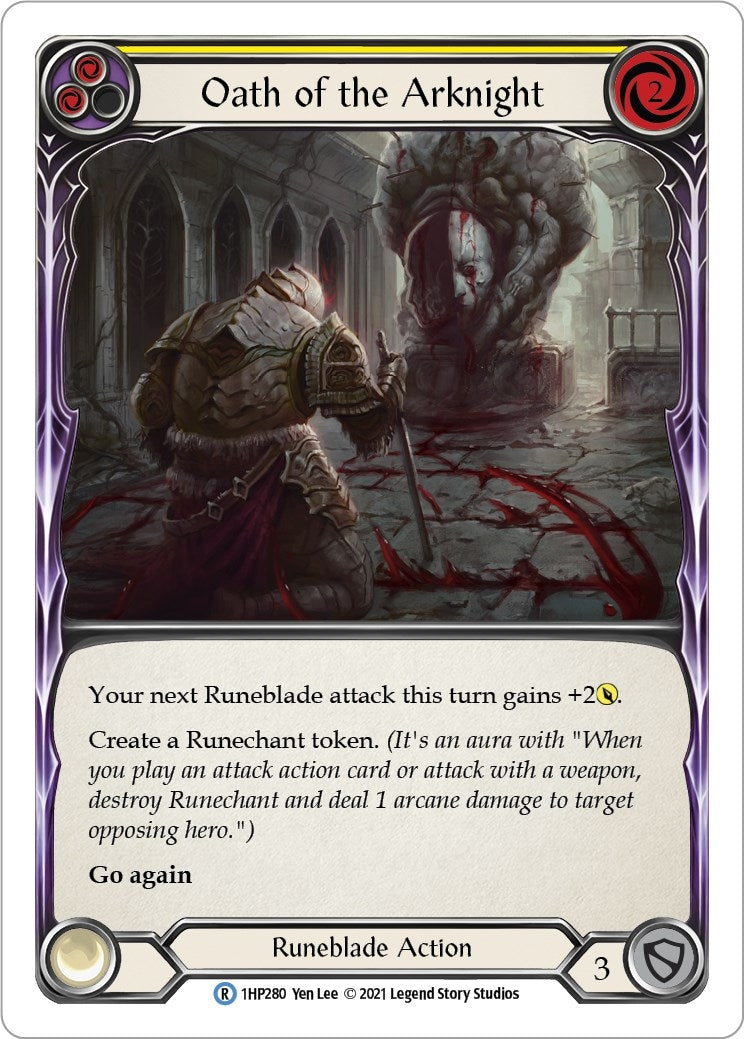Oath of the Arknight (Yellow) (1) [1HP] - Flesh and Blood TCG Single