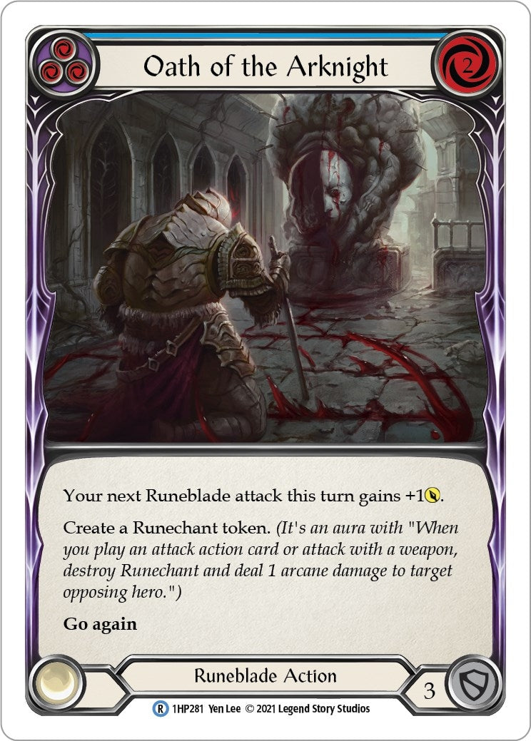 Oath of the Arknight (Blue) (1) [1HP] - Flesh and Blood TCG Single
