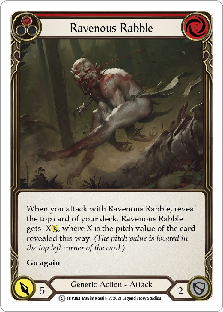 Ravenous Rabble (Red) (1) [1HP] - Flesh and Blood TCG Single