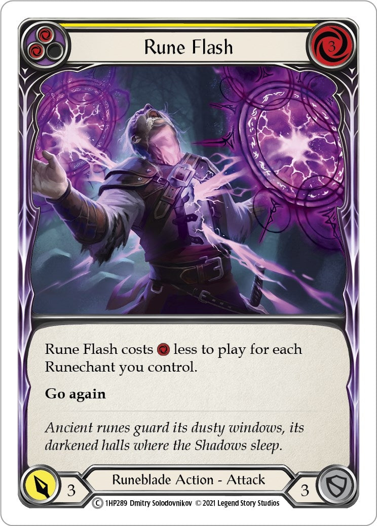 Rune Flash (Yellow) (1) [1HP] - Flesh and Blood TCG Single