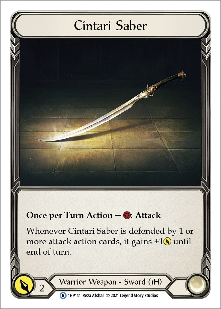 Cintari Saber (1HP141) (1) [1HP] - Flesh and Blood TCG Single