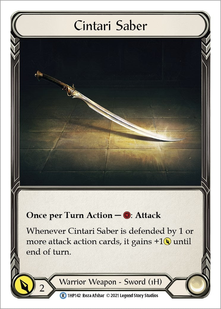 Cintari Saber (1HP142) (1) [1HP] - Flesh and Blood TCG Single