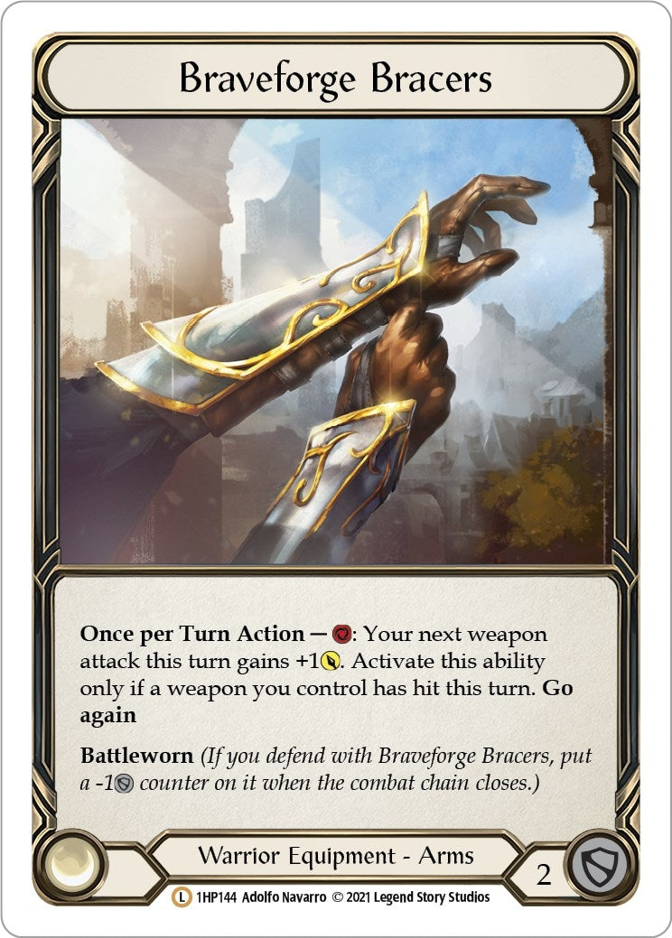 Braveforge Bracers (1) [1HP] - Flesh and Blood TCG Single