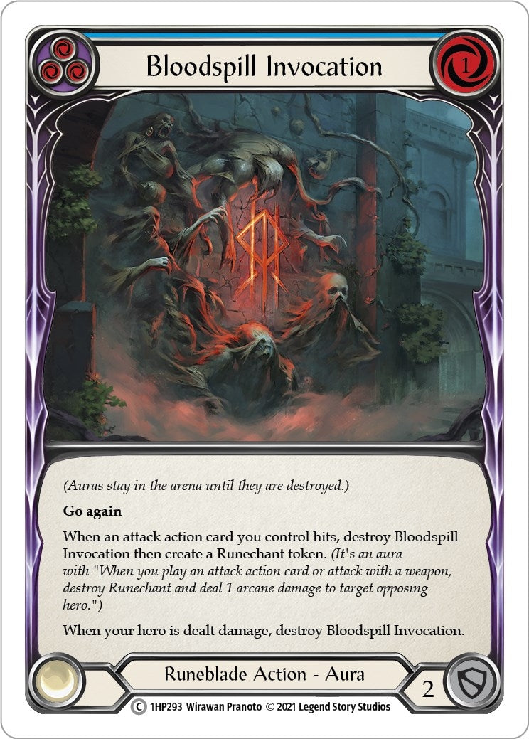 Bloodspill Invocation (Blue) (1) [1HP] - Flesh and Blood TCG Single