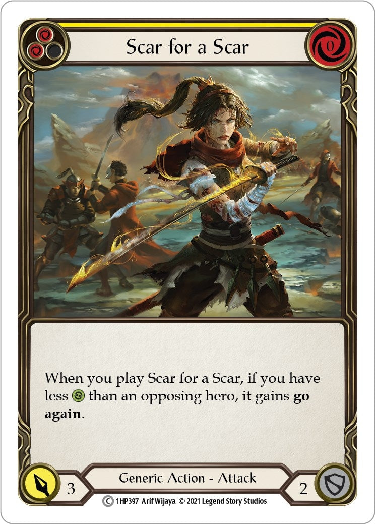 Scar for a Scar (Yellow) (1) [1HP] - Flesh and Blood TCG Single