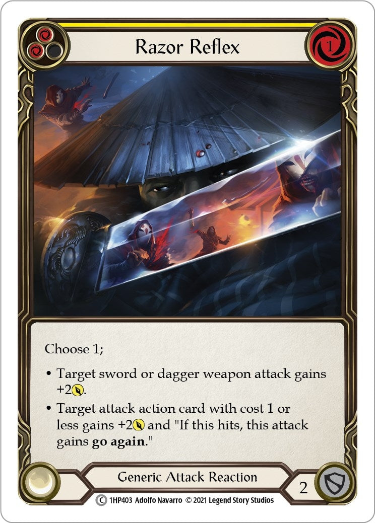 Razor Reflex (Yellow) (1) [1HP] - Flesh and Blood TCG Single