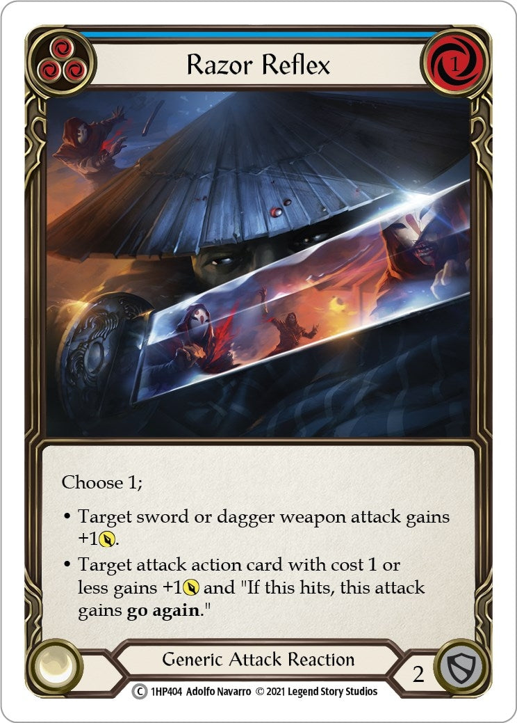 Razor Reflex (Blue) (1) [1HP] - Flesh and Blood TCG Single