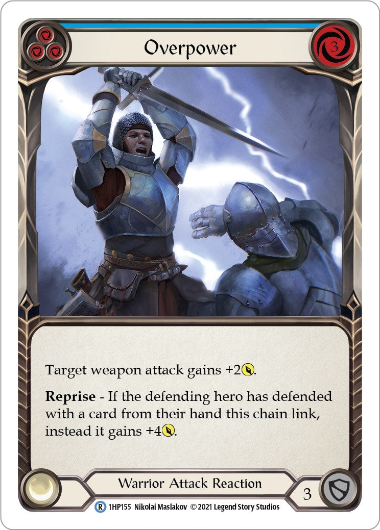 Overpower (Blue) (1) [1HP] - Flesh and Blood TCG Single