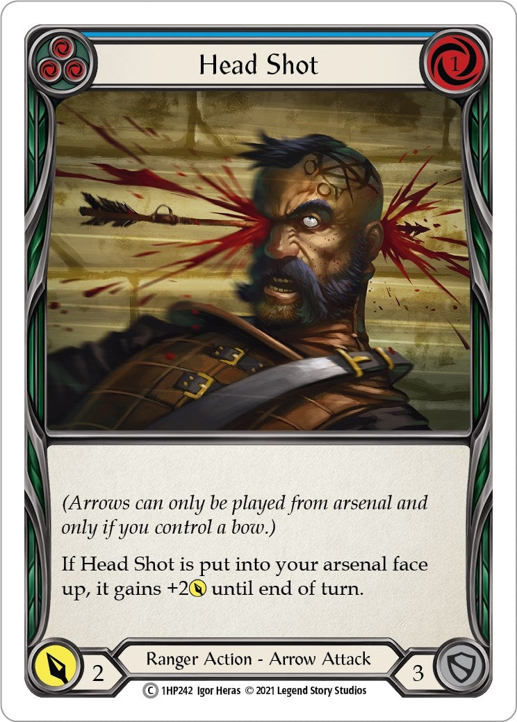Head Shot (Blue) (1) [1HP] - Flesh and Blood TCG Single