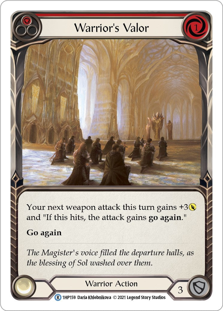 Warrior’s Valor (Red) (1) [1HP] - Flesh and Blood TCG Single