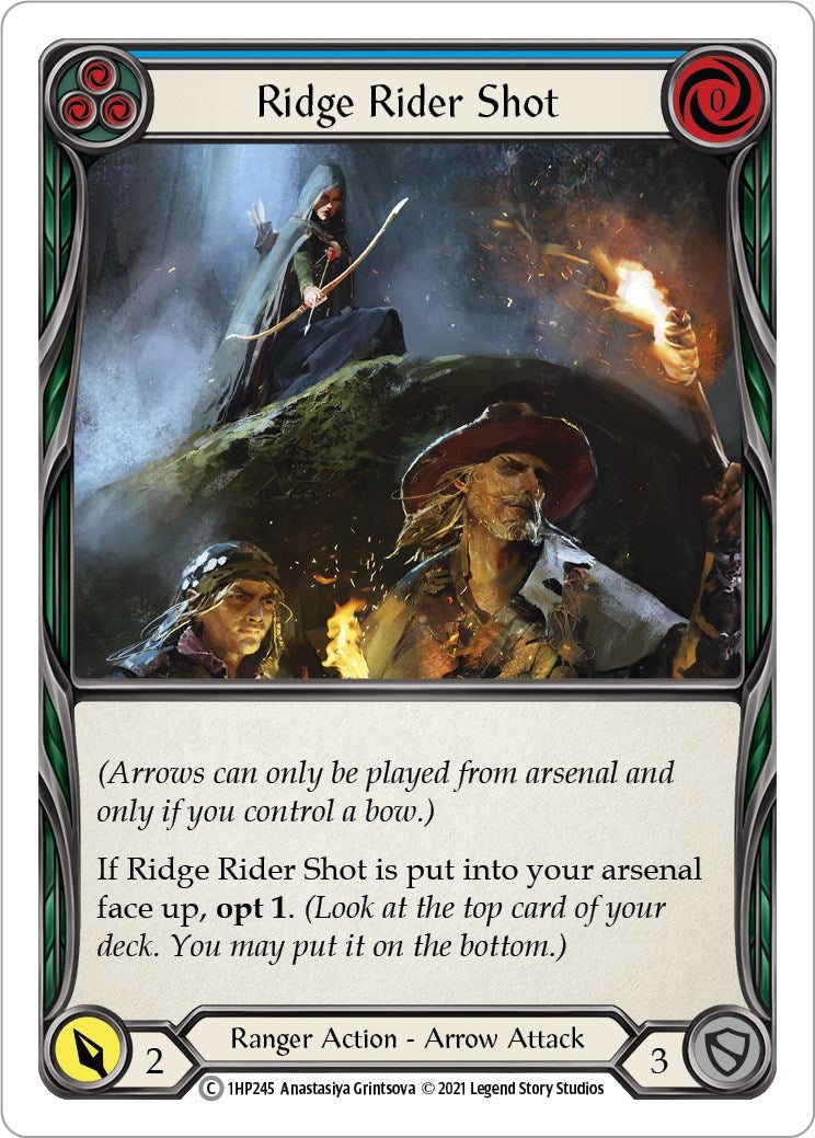Ridge Rider Shot (Blue) (1) [1HP] - Flesh and Blood TCG Single