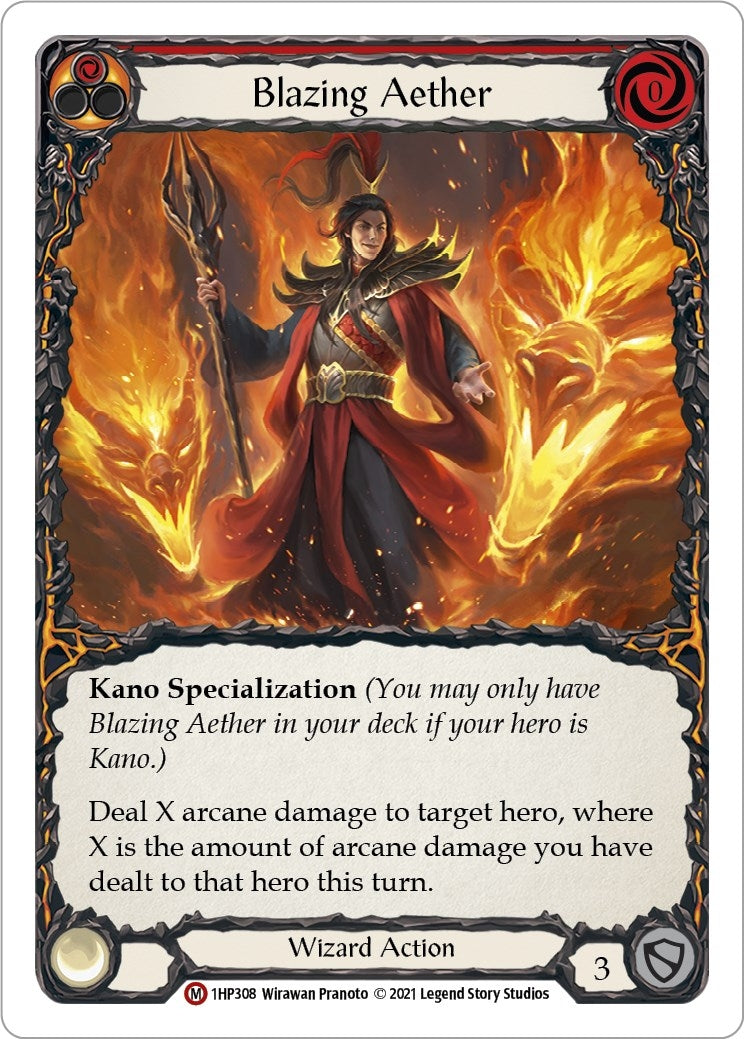 Blazing Aether (1) [1HP] - Flesh and Blood TCG Single