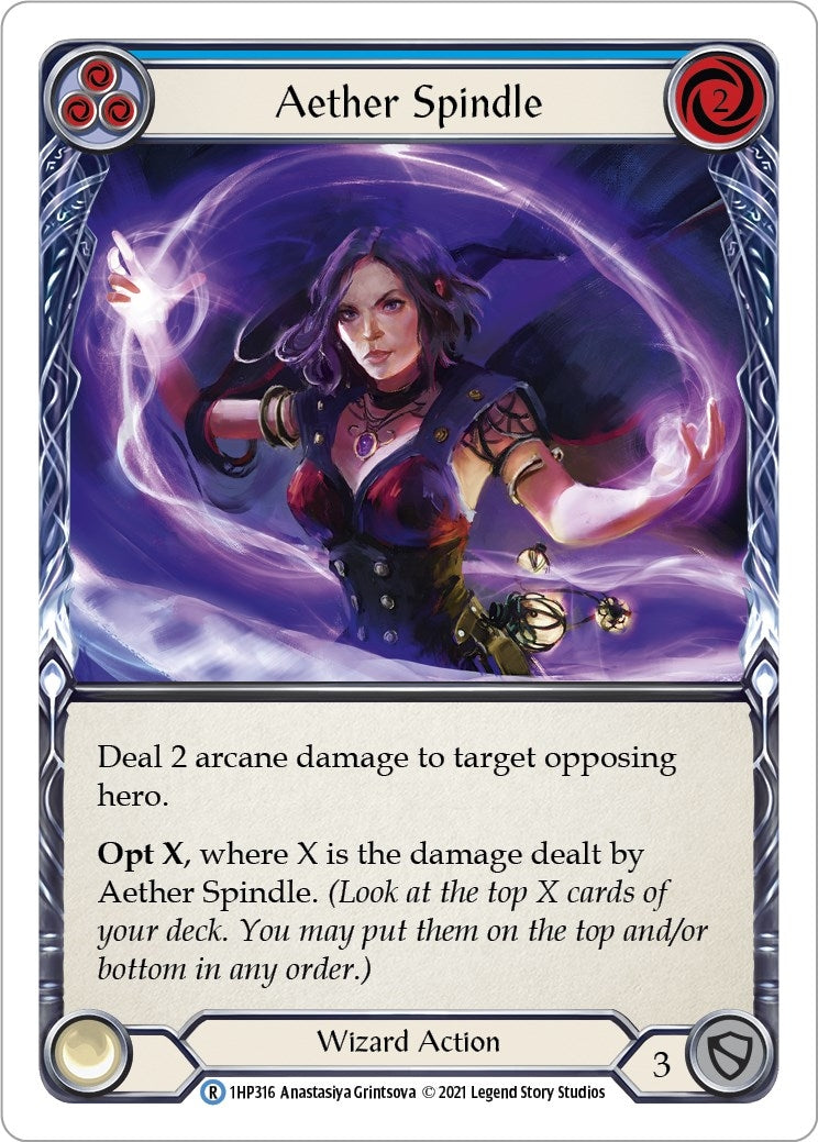 Aether Spindle (Blue) (1) [1HP] - Flesh and Blood TCG Single