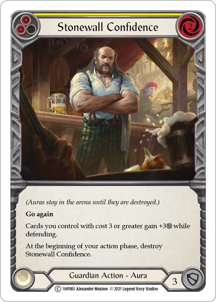Stonewall Confidence (Yellow) (1) [1HP] - Flesh and Blood TCG Single