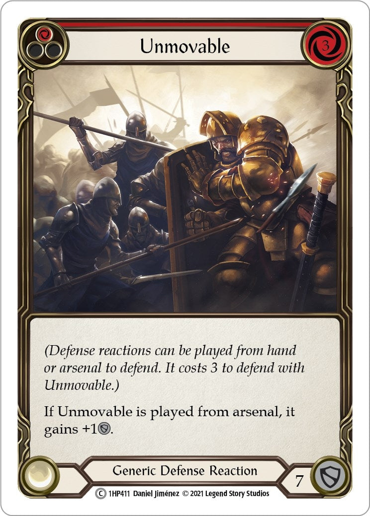 Unmovable (Red) (1) [1HP] - Flesh and Blood TCG Single