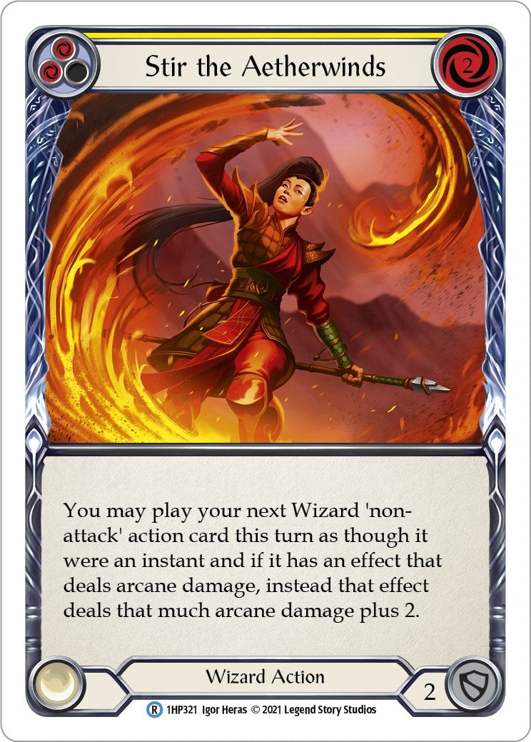 Stir the Aetherwinds (Yellow) (1) [1HP] - Flesh and Blood TCG Single