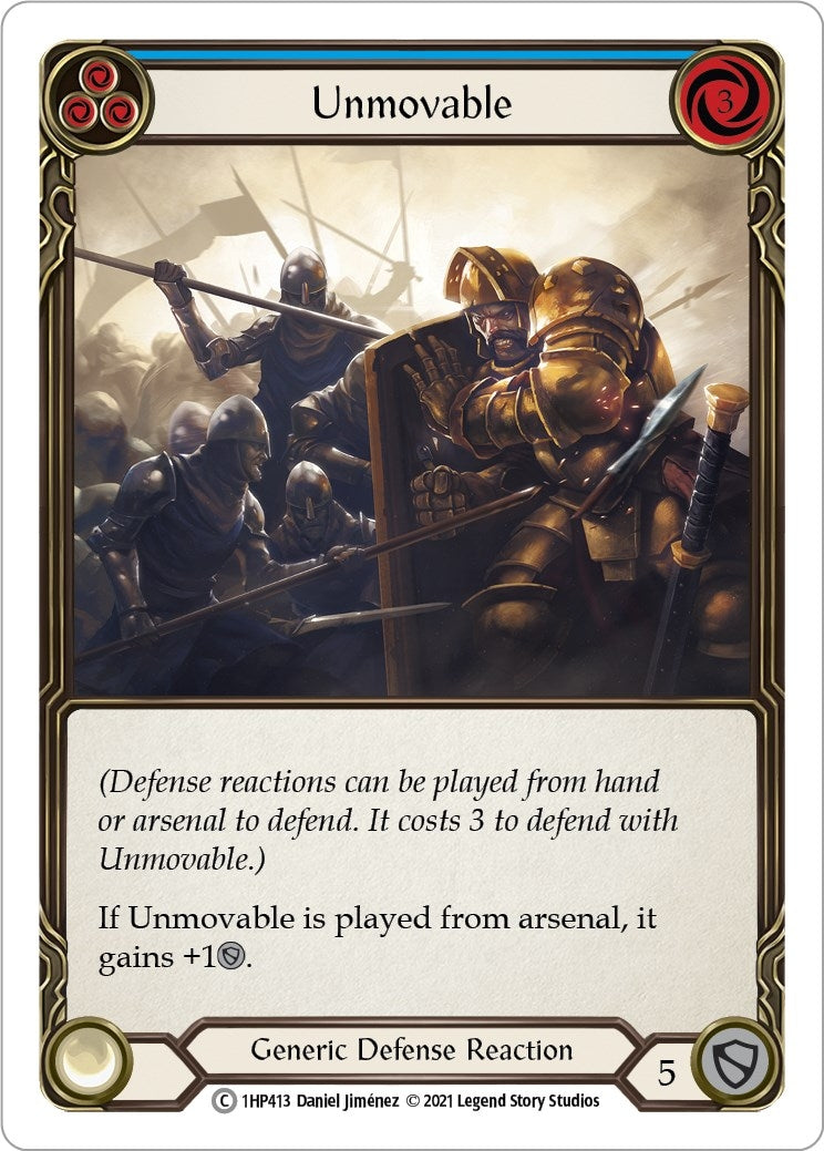 Unmovable (Blue) (1) [1HP] - Flesh and Blood TCG Single