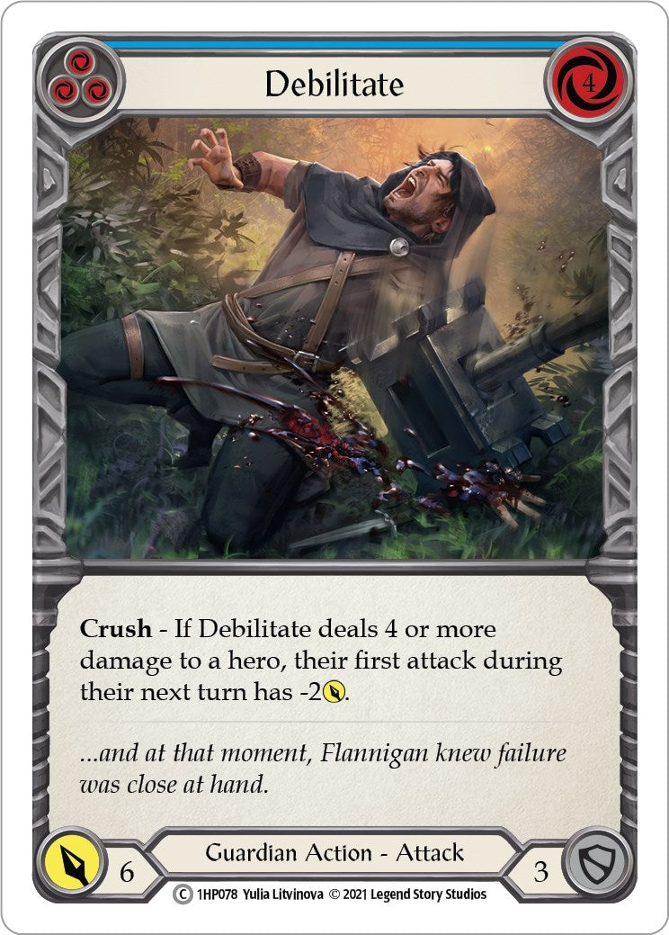 Debilitate (Blue) (1) [1HP] - Flesh and Blood TCG Single