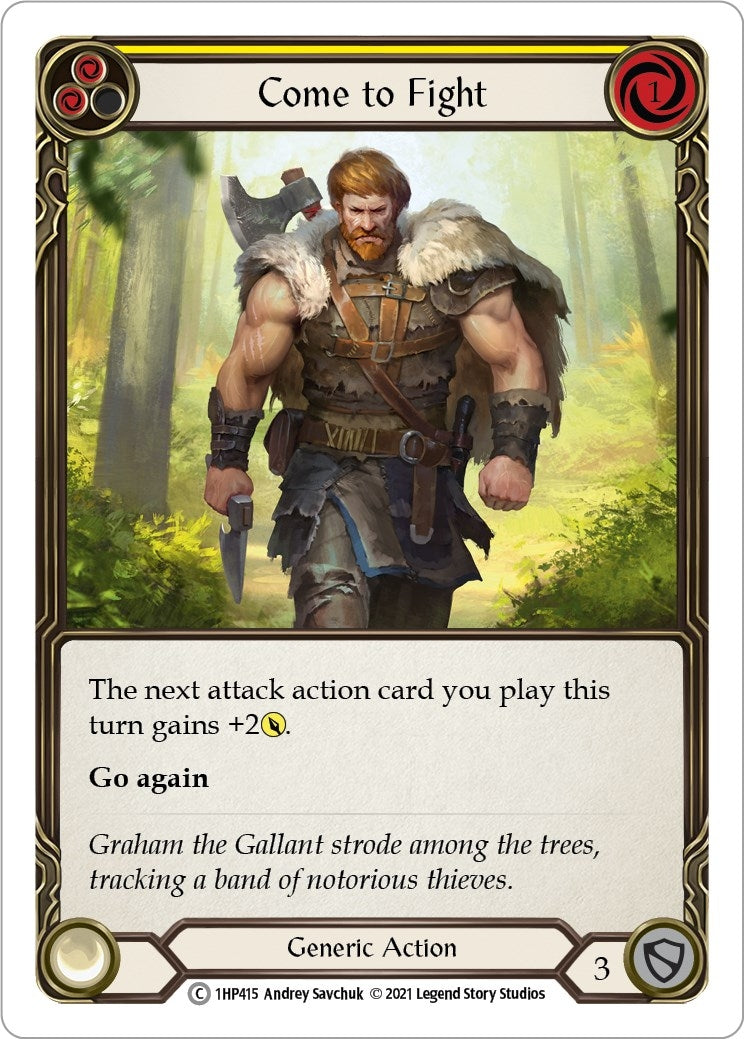 Come to Fight (Yellow) (1) [1HP] - Flesh and Blood TCG Single