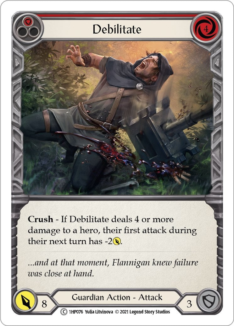 Debilitate (Red) (1) [1HP] - Flesh and Blood TCG Single