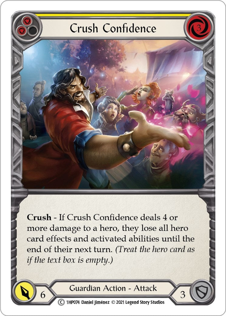 Crush Confidence (Yellow) (1) [1HP] - Flesh and Blood TCG Single