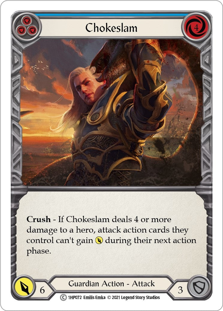 Chokeslam (Blue) (1) [1HP] - Flesh and Blood TCG Single