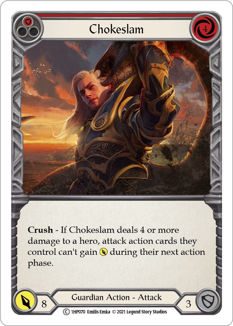 Chokeslam (Red) (1) [1HP] - Flesh and Blood TCG Single