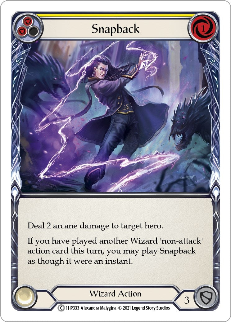 Snapback (Yellow) (1) [1HP] - Flesh and Blood TCG Single