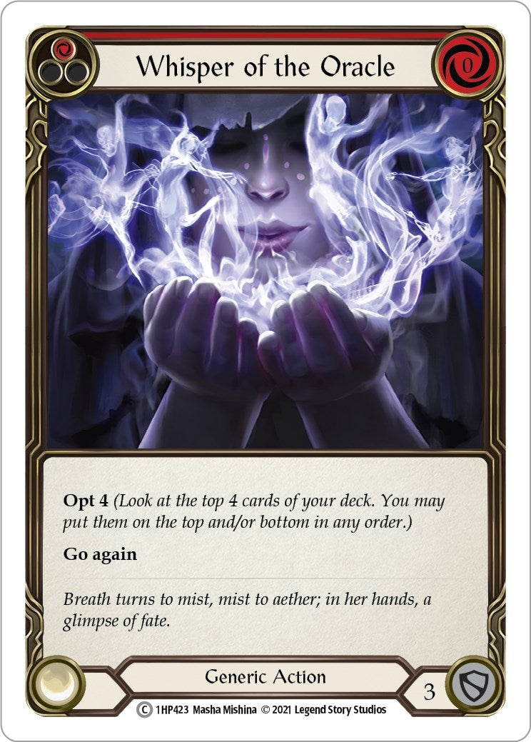 Whisper of the Oracle (Red) (1) [1HP] - Flesh and Blood TCG Single