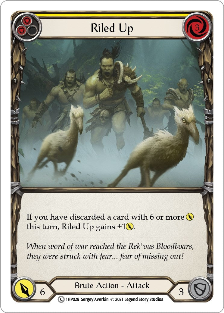 Riled Up (Yellow) (1) [1HP] - Flesh and Blood TCG Single