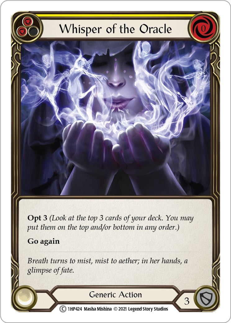 Whisper of the Oracle (Yellow) (1) [1HP] - Flesh and Blood TCG Single