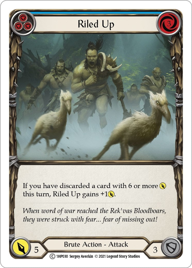 Riled Up (Blue) (1) [1HP] - Flesh and Blood TCG Single