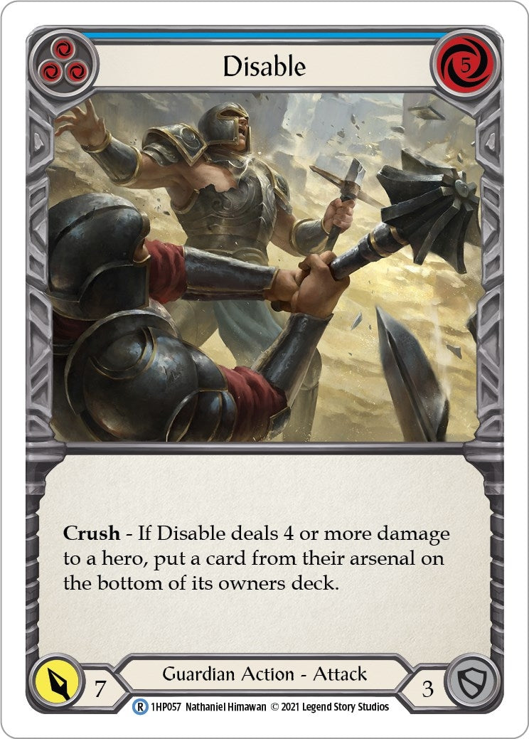 Disable (Blue) (1) [1HP] - Flesh and Blood TCG Single