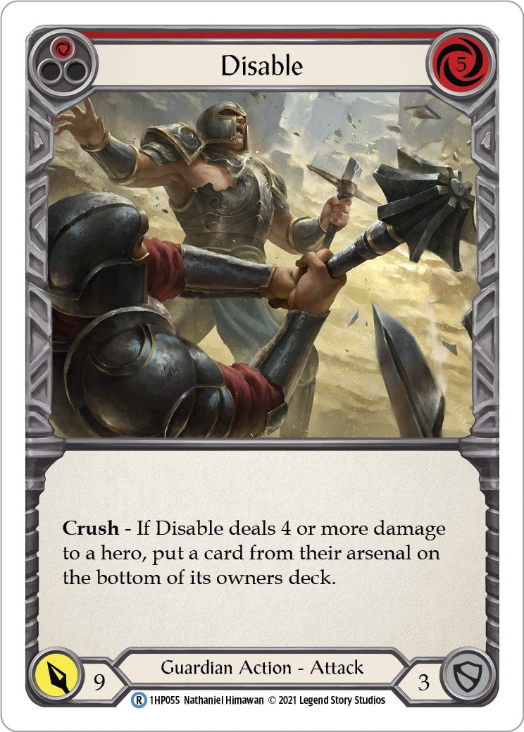 Disable (Red) (1) [1HP] - Flesh and Blood TCG Single